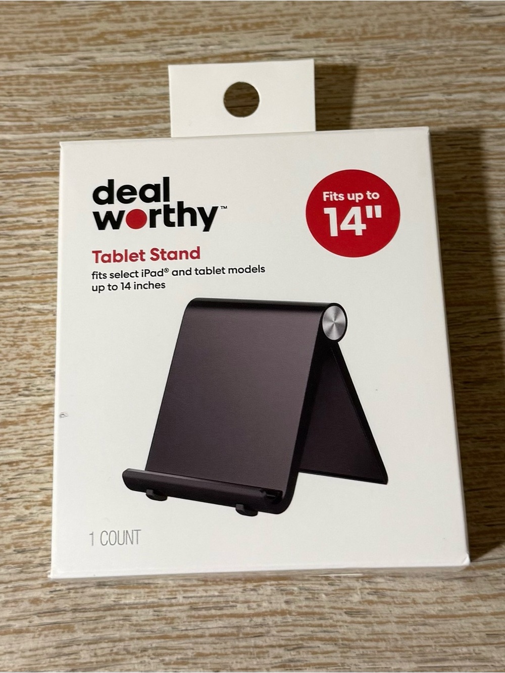 Black Tablet Stand - Fits up to 14"